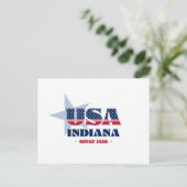 インディアナ（赤、白、青） ポストカード (スタンド正面)
