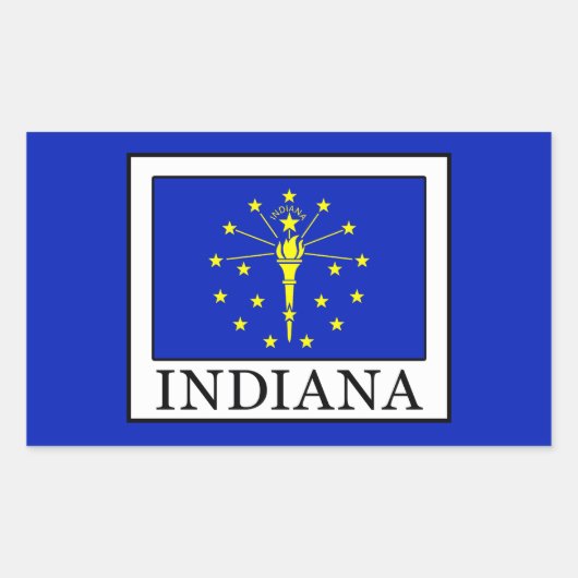 インディアナ 長方形シール (正面)