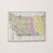 インディアナ(1827年)のヴィンテージの地図 ジグソーパズル (横)