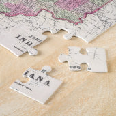 インディアナ(1864年)のヴィンテージの地図 ジグソーパズル (側面)