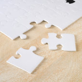 インディアナI好きHere州シルエットブラック ジグソーパズル (側面)