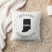 インディアナZIPコードピロー州形状 クッション (ブランケット)