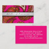 インディアピンクペイズリー名刺 名刺 (正面/裏面)
