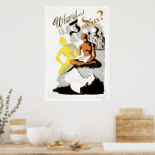 インディアブッダGandhi 1941 WPA ポスター (キッチン)