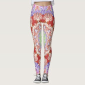 インディアメンディスタイルマンダラ – 赤い青 レギンス (正面)