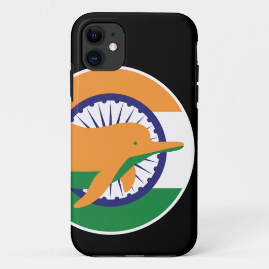 インディアリバーイルカインディアン国家動物国旗 Case-Mate iPhoneケース (裏面)