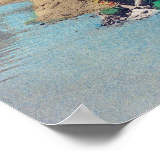 インディアンが川で洗濯ロシアのする ポスター (角)