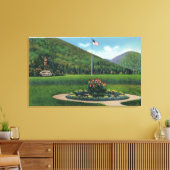 インディアンが朝日の像を迎える キャンバスプリント (インサイチュ (リビング))