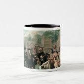 インディアンとのウィリアム・ペンの条約 ツートーンマグカップ (中央)