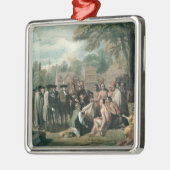 インディアンとのウィリアム・ペンの条約 メタルオーナメント (左)