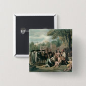 インディアンとのウィリアム・ペンの条約 缶バッジ (正面&裏面)