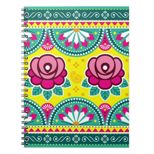 インディアンとパキスタンのトラックの芸術シームレスな長い水平 ノートブック (正面)