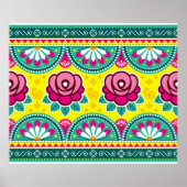 インディアンとパキスタンのトラックの芸術シームレスな長い水平 ポスター (正面)