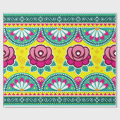 インディアンとパキスタンのトラックの芸術シームレスな長い水平 ラッピングペーパー (フラット)