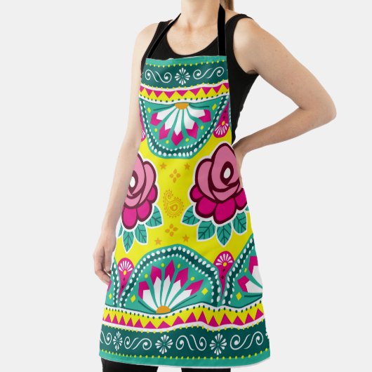 インディアンとパキスタンのトラックアートのシームレスな縦横 エプロン (インサイチュ)