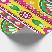 インディアンとパキスタンのトラックアートのシームレスパターンde ラッピングペーパー (角)