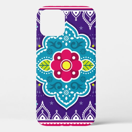 インディアンとパキスタンのトラックアートのシームレスパターンde Case-Mate iPhoneケース (裏面)