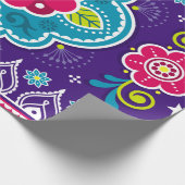 インディアンとパキスタンのトラックアートシームレスパターンde ラッピングペーパー (角)