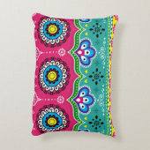 インディアンとパキスタンのトラックアートデザイン、ジングルトラック アクセントクッション (裏面(縦))