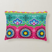 インディアンとパキスタンのトラックアートデザイン、ジングルトラック アクセントクッション (裏面)