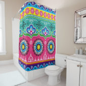 インディアンとパキスタンのトラックアートデザイン、ジングルトラック シャワーカーテン (インサイチュ)