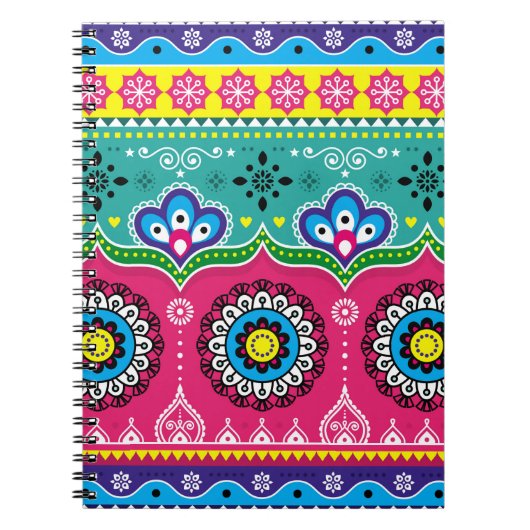インディアンとパキスタンのトラックアートデザイン、Jingle truc ノートブック (正面)
