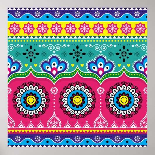 インディアンとパキスタンのトラックアートデザイン、Jingle truc ポスター (正面)