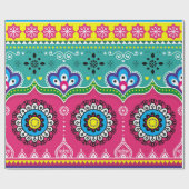 インディアンとパキスタンのトラックアートデザイン、Jingle truc ラッピングペーパー (フラット)