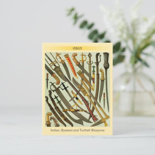 インディアンとロシアのトルコ兵器 ポストカード (スタンド正面)