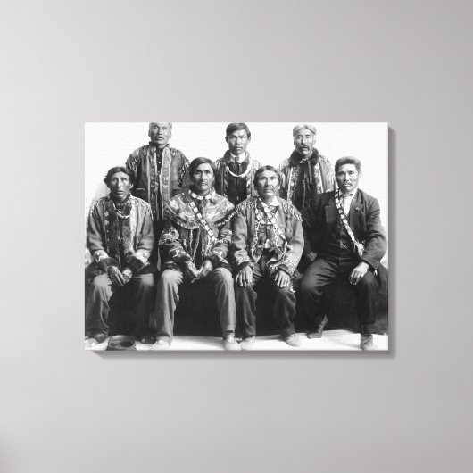 インディアンのアラスカ写真長 キャンバスプリント (正面)