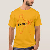 インディアンのインドの地図のインドの家のTシャツのデザインのbharat Tシャツ (正面)