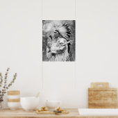 インディアンのチーフWhirlwind Soldier, 1925.ヴィンテージ ポスター (キッチン)