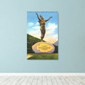 インディアンのトレイル像でモホークパークビュー キャンバスプリント (インサイチュ (ウッドフロア))