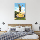 インディアンのトレイル像でモホークパークビュー キャンバスプリント (インサイチュ (寝室))