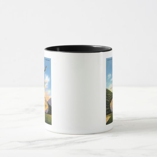 インディアンのトレイル像でモホークパークビュー マグカップ (中央)