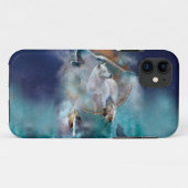 インディアンのドリームキャッチャーとエスニックの部族の頭の狼 Case-Mate iPhoneケース (裏面(横))