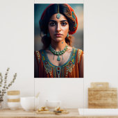 インディアンのドレ伝統的ス ポスター (キッチン)