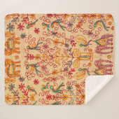 インディアンのパターン生地インド，ファブリック，インド，コーン シェルパブランケット (正面(横))