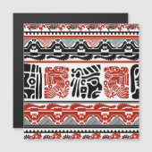 インディアンのモチーフ、黒い赤、シームレスなパターン。 (正面/裏面)