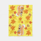 インディアンの主リスと友人 フリースブランケット (正面)