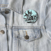 インディアンの乗馬ボタン 缶バッジ (インサイチュ)