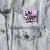 インディアンの乗馬ボタン 缶バッジ (インサイチュ)