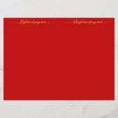 インディアンの刺激を受けたなBi折目の結婚式プログラムの赤及び金ゴールド プログラム (裏面)