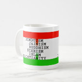 インディアンの同一性宗教 コーヒーマグカップ (正面左)