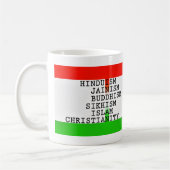 インディアンの同一性宗教 コーヒーマグカップ (左)