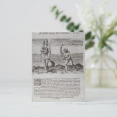 インディアンの女性と少女 ポストカード (スタンド正面)