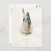 インディアンの女性の伝統的衣装 ポストカード (正面/裏面)