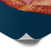 インディアンの母はヘナを着てベビーを持っている ポスター (角)