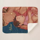 インディアンの母親がヘナとベビーを持っていた シェルパブランケット (正面(横))