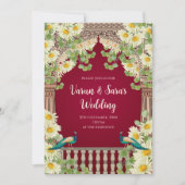 インディアンの結婚カードデジタルヒンズー招待状 招待状 (正面)